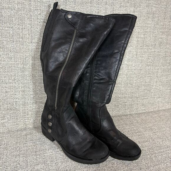 Bare Traps Women's Oria Faux Leather Black Boots Size 8 - Picture 2 of 9